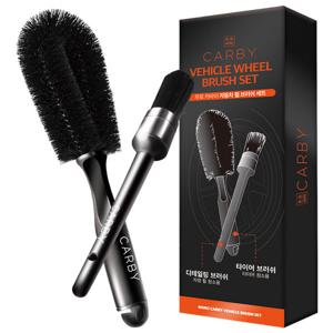 무로 카바이 찌든 때 강력제거 차량용 휠 브러쉬 + 디테일링 브러쉬, 2종, 1세트