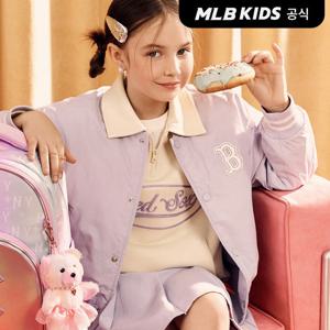 [택가139,000원][MLB키즈]바시티 피케 반집업 여아 맨투맨 세트 BOS (L.Beige)7FS2V0351-43NBL