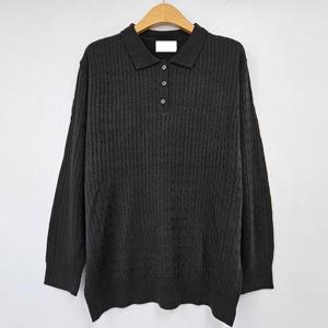 아이우먼 샤이니꽈베기카라긴팔티 RMT499M412 빅사이즈