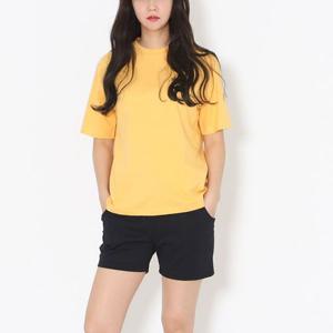 여성용 여름 홈웨어 운동 기본 트레이닝 반바지 단품