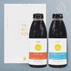 [웰굿]콜드브루 커피 PET 선물세트 1호(콜롬비아1,케냐1)