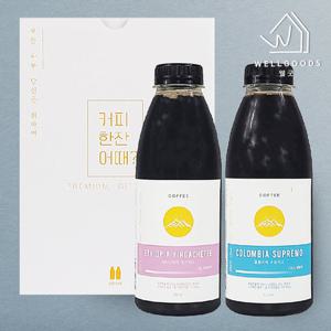[웰굿]콜드브루 커피 PET 선물세트 2호(콜롬비아1,에티오피아1)