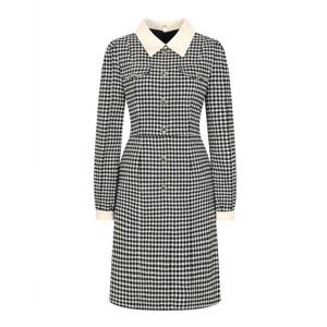 [JJ지고트]메탈 체크 배색 칼라 원피스 (GMAA0OP19)