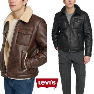리바이스 18736380 남자 인조가죽 앙털 안감 트러커 자켓