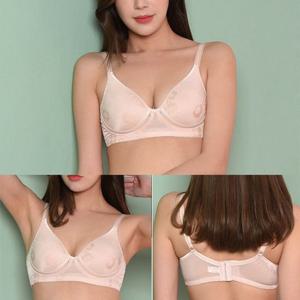 천연인견 쿨매쉬 노와이어 쟈가드 플라워 여성브라