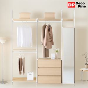 데코파인 모노 시스템 행거 2000 Y세트 옷장 3단서랍 거울장 드