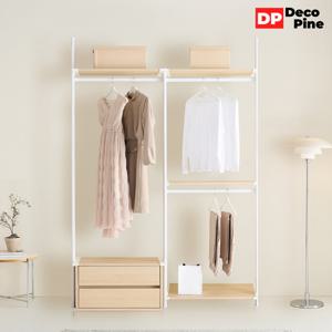 데코파인 피노 드레스룸 1600 M세트 옷장 2단 서랍장 시스템장