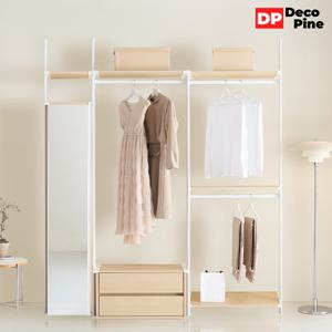 데코파인 피노 드레스룸 2000 X세트 옷장 2단 서랍장 거울장 시