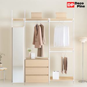 데코파인 피노 드레스룸 2000 Y세트 옷장 3단 서랍장 거울장 시