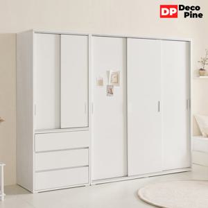 데코파인 리즈 슬라이딩장롱 V세트 옷장 서랍옷장 안방 신혼부부