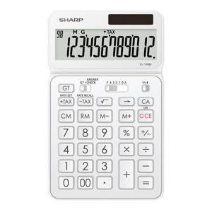 샤프 일반용계산기 EL-VN82 화이트 각도조절 디스플레이 검수 TAX GT 메모리 루트 계산 지원