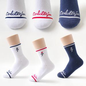 까스텔바작 남성 여성 중목 골프양말 라운딩 스포츠양말 두꺼운 쿠션 파일 CSW01