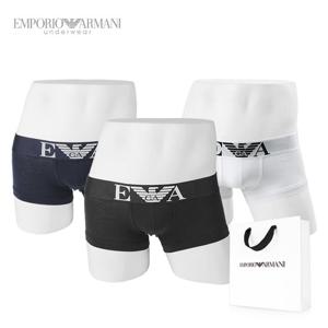 엠포리오 아르마니 빅로고 남성 코튼 드로즈 110852 3장 쇼핑백세트 택1