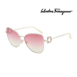 (국내당일발송) 페라가모 명품 선글라스 SF296SR 719 캣츠아이 메탈 여자