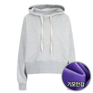 샵앤) 국산 여성 가오리핏 속기모 밴딩 후드 맨투맨 티셔츠 DAI-WSH-20242-그레이