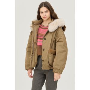 [베네통]피레네 야상형 폭스퍼 구스 패딩BAPD57461