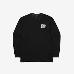 휠라긴팔티 TQJ FS2RLF3102X-BLK 빅레터링 면 라운드 긴팔티