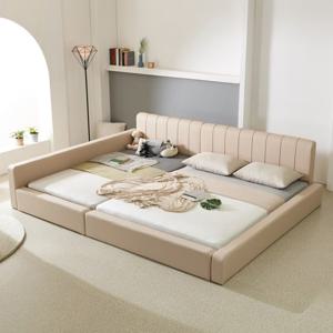 알파침대 셀린 가죽 저상형 패밀리 침대프레임 오픈형 SS+K