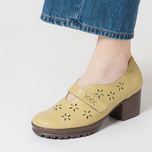 [지쎄공식몰] 천연가죽 여성수제화 통굽 구두 GIS-43291