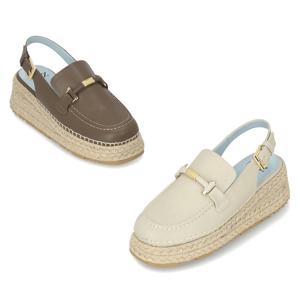 엘칸토 마쯔 여성 클래식 로퍼 에스파듀 슬링백 6cm LCWO61M513