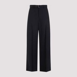 사카이 와이드 레그 초크 스트라이프 팬츠 2407123 201