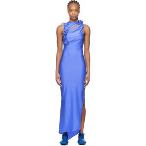 25 FW 코페르니 여성 블루 플라워 맥시 드레스 251325F055004