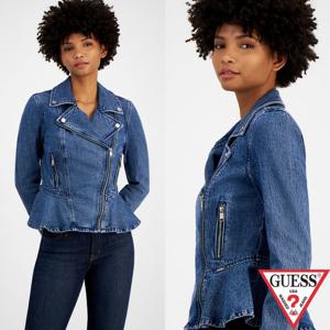 게스 GUESS 18970818 여자 Mac 데님 바이커 자켓