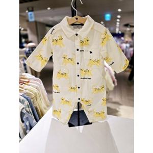 [블루독베이비] 25 SS (크림)치타 올오버 셔츠 우주복  출산 조카 백일 돌 선물 간절기 봄 신상 (451136010