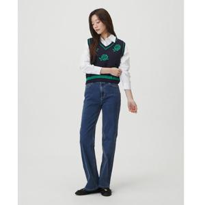 플라스틱아일랜드  (PR7DP202)  BEIGE 릴렉스 롱 데님 팬츠