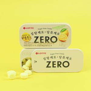 롯데웰푸드 제로 레몬민트 캔디 28g / 설탕제로 당류제로 자일리톨