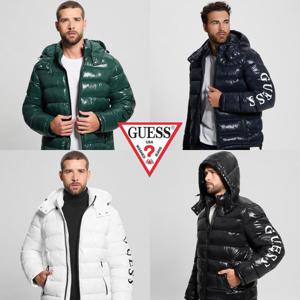 게스 GUESS M4RL31WFZX0 남자 유광 패딩 후드 점퍼 자켓