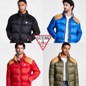 게스 GUESS 18186904 남자 발수 Larry 블럭 패딩 점퍼 자켓