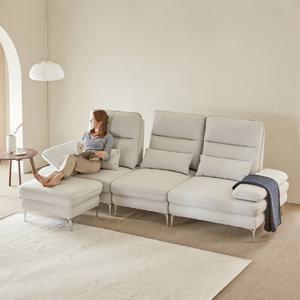 웰퍼니처 클라리아 코모도 패브릭 스윙 소파 4인