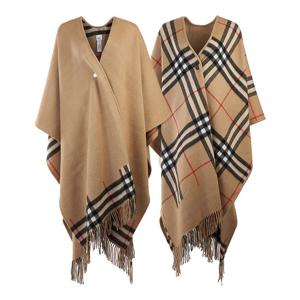 [버버리] 여성 리버시블 체크 케이프 8037498 ST LNG GNT CHK BDR CP A7026