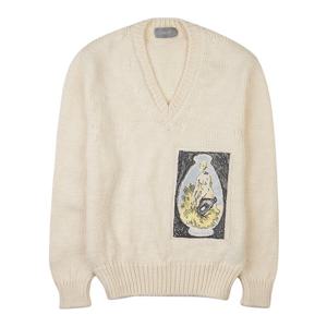 [디올옴므] 남성 자수 패치 니트 스웨터 383M639AT541 085