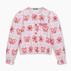 [베네통 키즈]베네통키즈 체크나비와플가디건 QAKC01411 PK