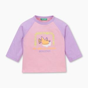 [베네통 키즈]베네통키즈 컬러스래글런티셔츠 QATS05411 PK