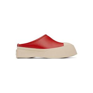 25 FW 마르니 여성 레드 파블로 사보 슬립온 로퍼 251379F121002