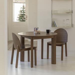알베로 원형 원목 테이블 1000 의자세트 2colors (식탁+의자2)