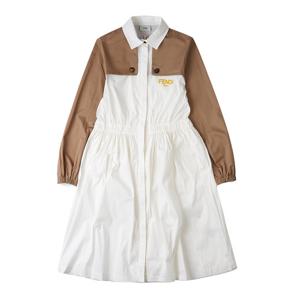 [펜디 키즈] 여아 로고 자수 코튼 원피스 JFB565 AAC3 F0TU9 (12-14)