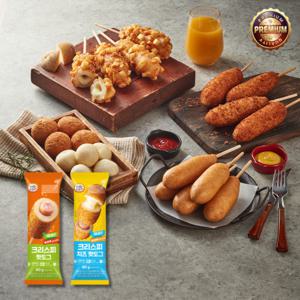 쉐프스토리 크리스피 핫도그 오리지널 10개 치즈 10개 총20개 국내산 돈육소시지