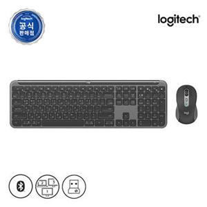 로지텍코리아 공식 시그니처 MK950 콤보 슬림 무선 키보드 마우스 세트 그라파이트(블랙)
