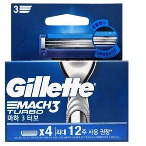 질레트 마하3 터보 NEW 면도날 4입