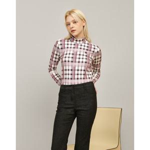 닥스 골프 여성 24FW ONLINE EXCLUSIVE 여성 바이올렛 체크 전판 하이넥 이너 DNTS4D902V1