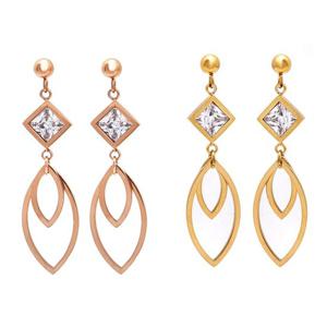 볼 크리스탈 나뭇잎 샹들리에 써지컬 귀걸이 eps6649