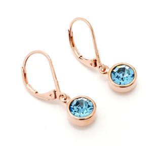 오스트리아 크리스탈 고리귀걸이-아쿠아 ESG2162