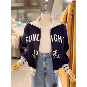 ab.fz 썬라이트 배색 카라넥 집업 가디건 (ABXZ1HY47A) US