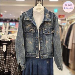 라티움 HC03 여성 핏예쁘고 색상예쁜 리본 청자켓 L55 P3JK04 75