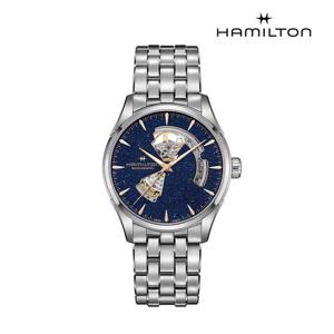[해밀턴]재즈마스터 오픈하트 미드나잇 블루 42mm 브레이슬릿 H32705140
