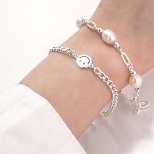 비욘드라이프 bm4027 스마일 체인 실버필드 체인팔찌